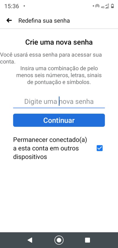 digite a nova senha 2